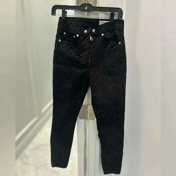 rag & bone black striped high waisted jeans | size 25 NWOT - Picture 1 of 14